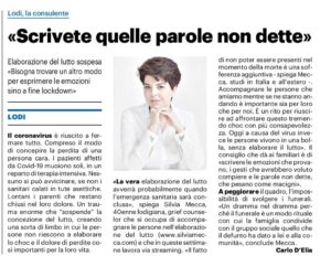 Intervista Il Giorno 15 aprile 2020